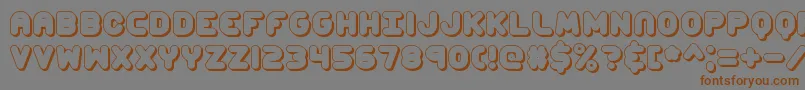 ccapshad Font – Brown Fonts on Gray Background