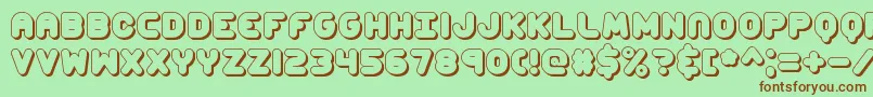 ccapshad Font – Brown Fonts on Green Background