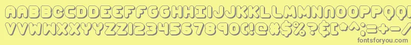 ccapshad Font – Gray Fonts on Yellow Background