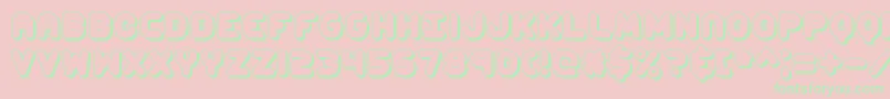 ccapshad Font – Green Fonts on Pink Background