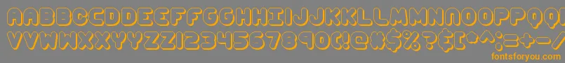 ccapshad Font – Orange Fonts on Gray Background