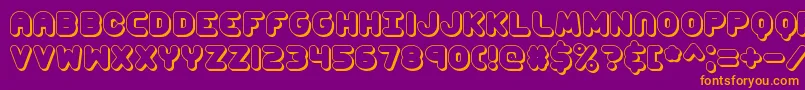 ccapshad Font – Orange Fonts on Purple Background