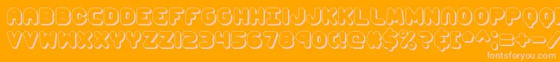 ccapshad Font – Pink Fonts on Orange Background