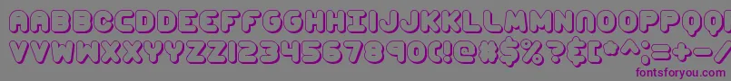 ccapshad Font – Purple Fonts on Gray Background