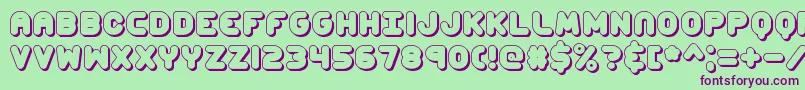 ccapshad Font – Purple Fonts on Green Background