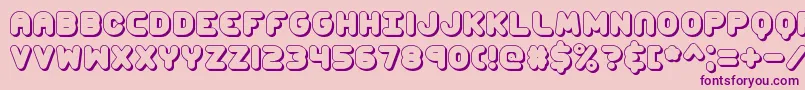 ccapshad Font – Purple Fonts on Pink Background