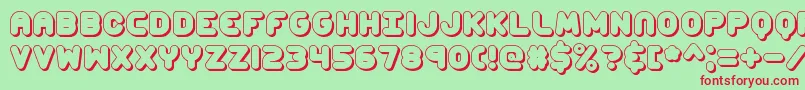 ccapshad Font – Red Fonts on Green Background