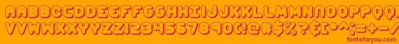 ccapshad Font – Red Fonts on Orange Background