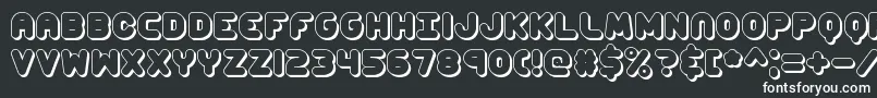 ccapshad Font – White Fonts on Black Background
