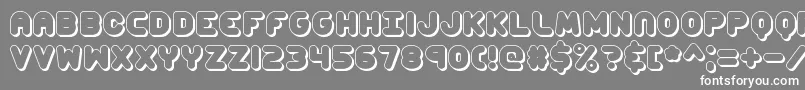 ccapshad-Schriftart – Weiße Schriften auf grauem Hintergrund