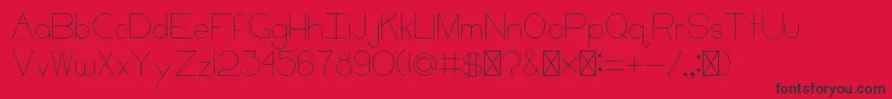 CCKeni Font – Black Fonts on Red Background