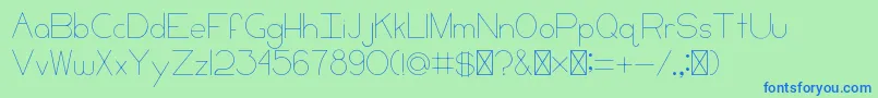 CCKeni Font – Blue Fonts on Green Background