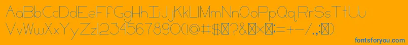 CCKeni Font – Blue Fonts on Orange Background