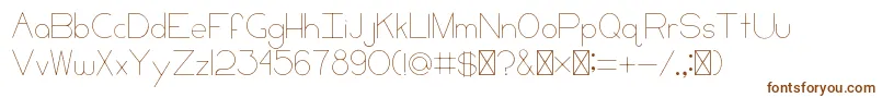 CCKeni-Schriftart – Braune Schriften auf weißem Hintergrund