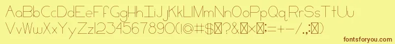 CCKeni Font – Brown Fonts on Yellow Background