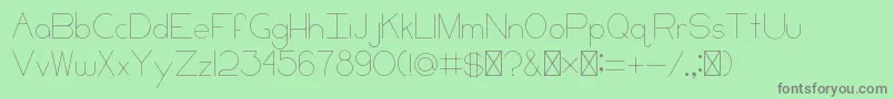 CCKeni Font – Gray Fonts on Green Background