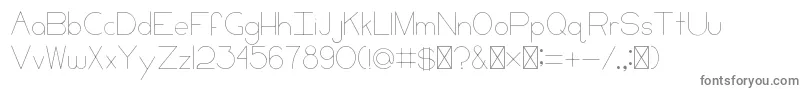 フォントCCKeni – 白い背景に灰色の文字