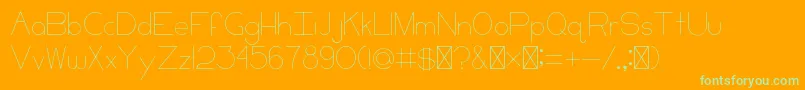 CCKeni Font – Green Fonts on Orange Background