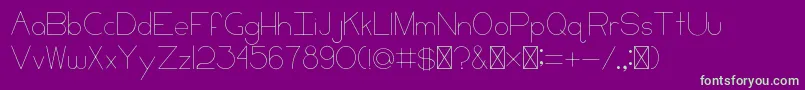 CCKeni Font – Green Fonts on Purple Background