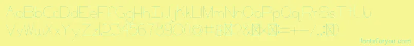 フォントCCKeni – 黄色い背景に緑の文字