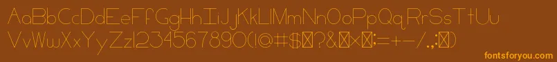 CCKeni Font – Orange Fonts on Brown Background