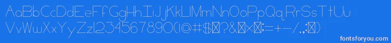 CCKeni Font – Pink Fonts on Blue Background