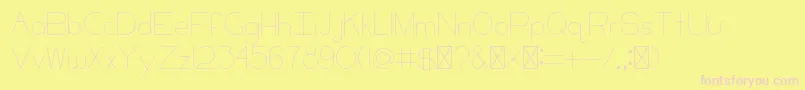 CCKeni-fontti – vaaleanpunaiset fontit keltaisella taustalla