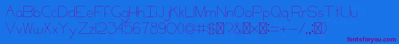 CCKeni Font – Purple Fonts on Blue Background