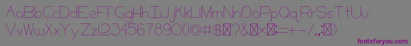 CCKeni-fontti – violetit fontit harmaalla taustalla