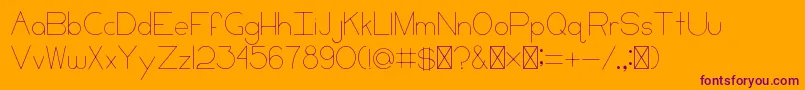 fuente CCKeni – Fuentes Moradas Sobre Fondo Naranja