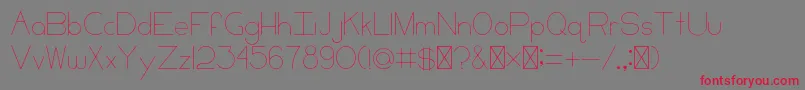 CCKeni Font – Red Fonts on Gray Background