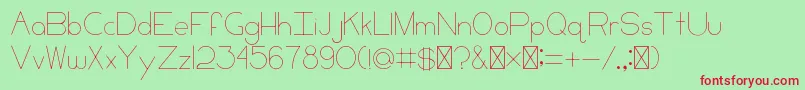 CCKeni Font – Red Fonts on Green Background