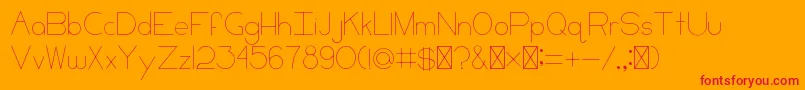 CCKeni Font – Red Fonts on Orange Background