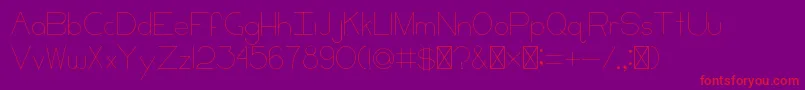 CCKeni-Schriftart – Rote Schriften auf violettem Hintergrund