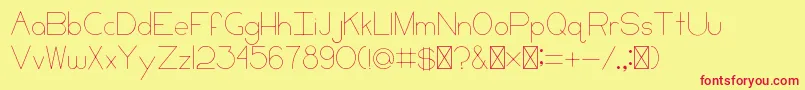 CCKeni Font – Red Fonts on Yellow Background