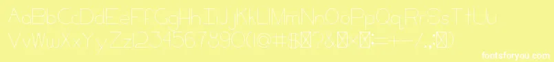 CCKeni Font – White Fonts on Yellow Background