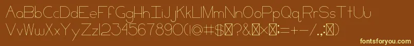 CCKeni-fontti – keltaiset fontit ruskealla taustalla