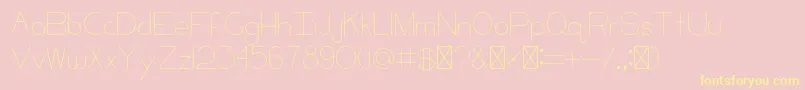 フォントCCKeni – 黄色のフォント、ピンクの背景