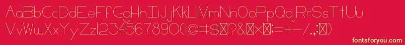 CCKeni Font – Yellow Fonts on Red Background