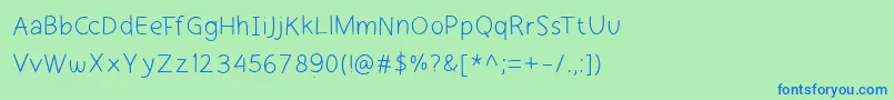 Fonte cekerayam regular webfont – fontes azuis em um fundo verde