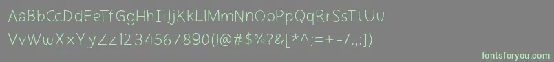 cekerayam regular webfont-fontti – vihreät fontit harmaalla taustalla