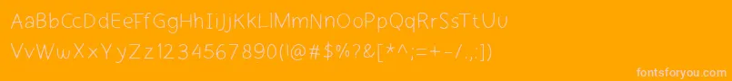 cekerayam regular webfont-Schriftart – Rosa Schriften auf orangefarbenem Hintergrund