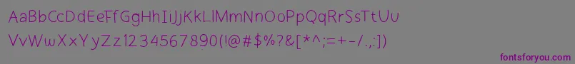 Police cekerayam regular webfont – polices violettes sur fond gris