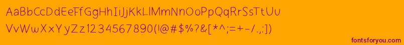 cekerayam regular webfont Font – Purple Fonts on Orange Background