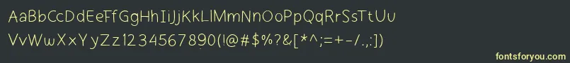 Czcionka cekerayam regular webfont – żółte czcionki na czarnym tle