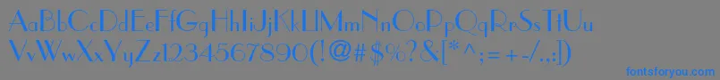 Parisianstd Font – Blue Fonts on Gray Background