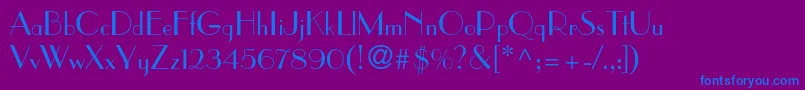 Parisianstd Font – Blue Fonts on Purple Background