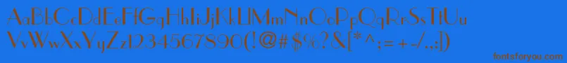 Parisianstd Font – Brown Fonts on Blue Background