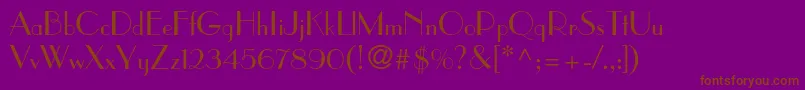 Parisianstd Font – Brown Fonts on Purple Background