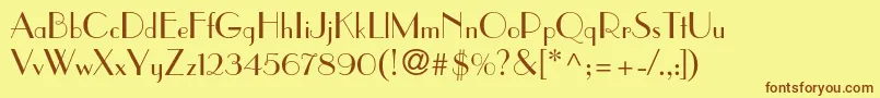 Parisianstd Font – Brown Fonts on Yellow Background
